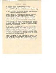 ["The document  discusses a bill, H.R. 2988, related to housing legislation, specifically regarding defense housing. The bill includes provisions such as a $9000 insurance limit per unit and thirty year amortization which are satisfactory to the Home Builders Association. However, there are concerns about the exemption of G.I. Defense workers from credit controls being vague and open to interpretation. Additionally, there is a request to clarify certain provisions and to remove the part of Title 2 that allows the government to directly build defense housing. The Association also wants to retain the part of Title 2 that allows the government to provide facilities in communities where private industry cannot afford to do so. They are requesting a delay in the bill to make changes desired in the Senate bill."]