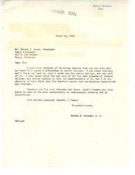 ["The document is from George B. Schwabe stating his strong opposition to public housing, expressing his support for planned economy programs. He thanks Robert W. Adams for his telegram in favor of a moratorium on public housing and states that it only strengthens his convictions. Indian Claims Commission Act."]