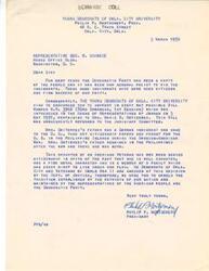 ["The Young Democrats of Oklahoma City University are urging Representative George B. Schwabe to support a bill (H.R. 3962) that would grant citizenship to Mrs. Marie B. Gutierrez, the daughter of a German immigrant who fought for the United States in the Spanish-American War. Despite being well-educated and of good moral character, Mrs. Gutierrez has been denied citizenship. The Young Democrats believe she deserves citizenship and urge Representative Schwabe to uphold the traditions of the Democratic Party and American patriots."]