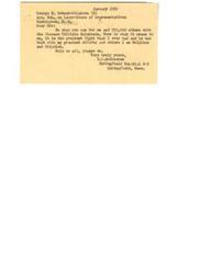 ["H.O. McCracken, a patient with Multiple Sclerosis, writes to George B. Schwab asking for help for himself and others with the disease. He describes his struggle with the disease and asks for assistance."]