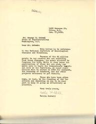 ["The document is addressed to Mr. George B. Schwab in reference to the National Institute of Neurological Diseases and Blindness. It mentions the need for more funding in 1953 to continue important research and projects. The writer urges Mr. Schwab to do his part in supporting the Institute."]