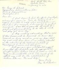 ["The document is written by Mrs. Eli Gelande to Honorable  George B. Schwab, asking for support for the National Institute of Neurological Diseases and Blindness in finding a cure for multiple sclerosis. Mrs. Gelande describes her struggles with the disease and expresses hope that research efforts will lead to a cure. She urges Schwab to support the appropriation of eight million dollars for the Institute in 1953."]
