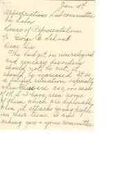 ["Mrs. Gu Brunner is writing to George B. Schwabe, a member of the appropriations Subcommittee on Labor, urging for an increase in budget for neurological and sensory disorders. She highlights the dire situation faced by those with these disorders, especially young people, and calls for immediate action from the committee."]