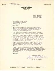 ["Mrs. K. H. Keltner writes to Representative George B. Schwab urging for an appropriation of eight million dollars to the National Institute of Neurological Diseases and Blindness in 1953. She highlights the importance of funding for research grants, fellowships, and training for neurology teachers, emphasizing the need for support for diseases like multiple sclerosis. Mrs. Keltner expresses her personal connection to the cause and the lack of national drive to aid this society compared to other diseases. She calls for government support and accountability in using taxpayer money effectively."]