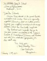 ["The document is from Densely Price to George B. Schwab, urging Congress to provide funding for the National Institute of Neurological Diseases and Blindness to address the needs of the 20 million people suffering from neurological and sensory disorders. Price emphasizes the importance of this funding for the general health and welfare of the country."]