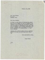 ["Mrs. Ross McClure wrote to Senator Elmer Thomas requesting information on the status of a request for $27,000 in funding to extend the city water supply to the Shawnee Sanatorium and Agency. Senator Thomas replied that the request had been approved by the Bureau of Budget and would be submitted for Congressional action in the Interior Department's Appropriation Bill for the fiscal year of 1948. He assured Mrs. McClure that he would actively support the item and keep her informed of any developments."]