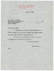 ["The text is a communication between Elmer Thomas and Marion J. Walker regarding the Omaha Tribal Council's concerns about Commissioner Collier not allowing their delegates to go to Washington. The council requests permission to send delegates and draw upon tribal funds, and urges immediate action on the matter."]