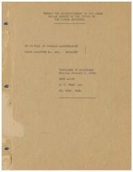 ["This is a transcript of a hearing regarding the will of Charles Mashunkashey, an Osage allottee who has passed away. Witnesses testify regarding the character of Margaret Mashunkashey, the widow and proponent of the will, as well as the home environment before and after her marriage to Charles. The witnesses speak about the relationship between Margaret and Charles, their living conditions, and the moral and Christian values upheld in the home. The hearing involves various attorneys representing different parties involved in the case."]