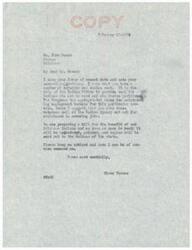 ["The text is a series of letters and a statement from John Moses, a Pawnee Indian, discussing various issues related to employment, land ownership, and relief work at the Pawnee Indian Agency in Oklahoma. Moses requests assistance from Senator Elmer Thomas in ensuring that veterans and Indian individuals are given preference for jobs and raises concerns about the quality of relief cattle and the handling of annuity money. He also describes how the Fair Ground land was leased without full tribal consent."]