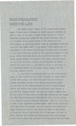 ["The Quapaw Tribal Council is requesting that an Executive Order requiring payments from their restricted funds to be made from a federal agency at Kansas City be rescinded. They argue that the current process is impractical for their tribe as most of their funds come from mining leases and many members are old and infirm with no other source of income. They also state that they have adequate facilities to handle applications for allowances within their tribe. The request is made out of concern for the well-being and financial stability of the restricted Quapaw Indians."]