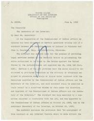 ["The Office of the Solicitor for the United States Department of the Interior has been asked to provide an opinion on a contract between the Seminole Nation of Indians in Oklahoma and John B. Campbell for legal services. The contract has been subject to multiple assignments, with questions arising about the validity of these assignments. The Solicitor determines that the contract should have terminated after a five-year period unless extended due to ongoing litigation. The death of certain parties involved does not automatically end the contract, but the new assignments may not be valid without the consent of all parties involved."]