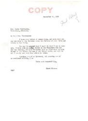 ["Mrs. Argie Whitthorne writes to Senator Elmer Thomas urging him to secure immediate aid for the Chickasaw and Choctaw Indians who are suffering due to a severe drought. Senator Thomas responds, assuring her of his efforts to help and stating that he has requested an allocation of funds for the Tribes."]