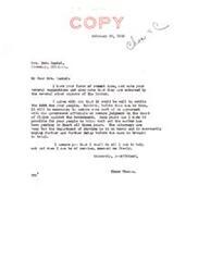 ["The letter is from Mrs. Zora Daniel and others to Elmer Thomas, requesting help in settling a debt due to their people. The debt has been pending in court for years, with the Department of Justice causing delays. Mrs. Daniel expresses the desire to receive what rightfully belongs to them and asks for assistance from Elmer Thomas in achieving a settlement. Elmer Thomas responds, agreeing to help in any way he can."]