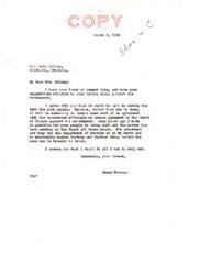 ["Mrs. Lela Hulsey wrote to Senator Elmer Thomas about the Indian claim against the government, expressing the need for the debt to be settled. She mentioned that the Department of Justice is delaying the case, and requested assistance in getting the money owed to the Indians. Senator Thomas responded, assuring Mrs. Hulsey that he will do his best to help."]