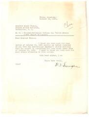 ["The sender is thanking Senator Elmer Thomas for his prompt attention in a matter regarding a report on gratuities filed by the Comptroller General's office. The sender expresses gratitude for the Senator's assistance."]