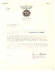 ["Gussie Wynn, Vice-Chairman of the League of Young Democrats in McCurtain County, Oklahoma, writes to Senator Elmer Thomas endorsing Hilliard Dennison for a government position. She highlights Dennison's qualifications and requests consideration for his appointment. Senator Thomas forwards the endorsement to the Democratic National Committee and promises to assist Dennison in securing a transfer to a position in New Mexico. Captain Hans Kramer is also contacted to support Dennison's request for a transfer to the Conchas Dam Project for personal reasons."]