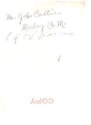 ["John Callier has an appointment on Monday evening at 8pm."]