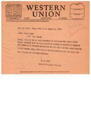 ["The text provides information about the different classes of service offered by Western Union for sending telegrams and cables, including domestic, night, day, and ship radiograms. It also outlines the terms and conditions for sending messages, including liability limitations, delivery options, and special terms for each type of service. Customers are advised to check the class of service desired to ensure proper transmission of their message."]