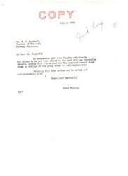 ["Elmer Thomas, in a letter dated July 2, 1936, responds to Campbell's inquiry about the policy to be implemented in the Fort Sill and Riverside Schools. He encloses a report outlining the plan and expresses hope that the matter will be resolved satisfactorily."]