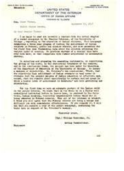 ["The letter is from the Acting Commissioner of Indian Affairs to Senator Elmer Thomas, providing information about a recent study on the education of Indian children. The study found that Indian students in Federal, public, and mission schools are achieving relatively high levels of success, but also identified areas where improvement is needed. The Commissioner emphasizes the effectiveness of Federal schools in educating Indian children and offers to provide the full monograph for further information."]