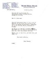 ["Elmer Thomas, a member of the United States Senate Committee on Appropriations, acknowledges receipt of a summary chapter from a monograph by Dr. Sheiler Peterson on how Indian children are educated. Thomas expresses appreciation for the chapter and indicates that the complete monograph would be of more than ordinary interest. He thanks William Zimmerman, Jr., Commissioner of the Office of Indian Affairs, for sending the summary."]