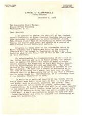 ["The letter is written by C.E.D. Campbell, Chairman of the Indian Affairs Committee in Lawton, Oklahoma, to Senator Elmer Thomas regarding the progress at Kiowa Hospital Training School and Fort Sill Indian School. Campbell also mentions the need for funds to build a modern school building and dormitory at Fort Sill Indian School, as well as the importance of planting fruit trees and completing landscaping at the institutions. Senator Thomas responds with updates on the plan for drilling an Artesian well at the Fort Sill Indian School. Additionally, Campbell reaches out to the Commissioner of Indian Affairs, John Collier, for information on the progress of the plan."]