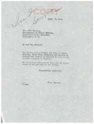 ["Elmer Thomas writes a letter to Commissioner John Collier introducing attorney Benj. E. Cook, who wishes to discuss matters of interest to his clients, citizens of Oklahoma. Thomas requests that all courtesies be extended to Cook."]