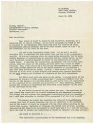 ["The writer criticizes Collier's handling of the Menominee reservation issue, questioning his understanding of the situation and the efficiency of the operations. The writer also challenges Collier's assessment of a potential manager for the mills and questions the credibility of references provided. The writer expresses frustration with the dilatory nature of the government's response and suggests that Collier and his team may not have the necessary experience or understanding to address the issue effectively."]