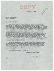 ["The letter dated February 5, 1937, from Elmer Thomas to O.K. Chandler discusses Thomas' efforts to work with Commissioner Collier despite initial opposition to his appointment. Thomas emphasizes the importance of the Indian Bureau to the state and mentions the need to prioritize the interests of the 140,000 Indians in the state over personal opinions. The letter from O.K. Chandler dated January 28, 1937, expresses concerns about Collier's administration and requests public hearings to allow for opposing views to be heard. Chandler criticizes Collier's program and its potential impact on Christianity and public funds."]