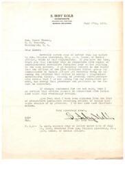 ["The letter is from S. Irby Kolb to U.S. Senator Elmer Thomas, expressing concerns about the practices of the Five Civilized Tribes Agency and Commissioner of Indian Affairs regarding Indian land sales. Kolb believes that he has been unfairly treated and is not asking for retroactive orders, but for future procedures to be corrected. He warns that a scandal may develop if changes are not made. Kolb also feels that he has been discriminated against and has been excluded from receiving notices of Indian land sales. He includes copies of correspondence with the Assistant Commissioner of Indian Affairs for reference."]