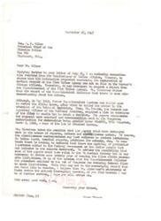["The letter is a response to a request for information regarding the destruction of records at the Chicago offices. The Commissioner of Indian Affairs states that the papers destroyed were reports, letters, and miscellaneous matter related to Indian lands, hospital reports, and petitions for schools. The destruction was authorized by Congress under HR-1680, and the Superintendent followed the proper procedure for reducing federal files to meet space limitations. The Commissioner believes that there was nothing of particular importance in the records destroyed, but some papers may have value to the Historical Society."]