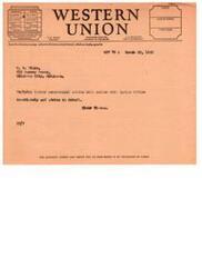 ["This text provides information about the different classes of service offered by Western Union for telegrams, including full-rate, night letter, day letter, and deferred half-rate cables. It also outlines the terms and conditions for sending messages, including liability limits, delivery options, and special terms for each type of service. Additionally, it explains the process for sending money via telegraph or cable and includes contact information for Western Union."]