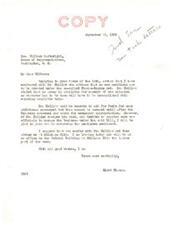 ["In the letter dated September 22, 1936, Elmer Thomas informs Honorable Wilburn Cartwright that no new positions are to be created under the Thoms-Rogers Act due to lack of funds. He suggests that Cartwright confer with Collier and advises that he will be available in Oklahoma City later in the week. Thomas expresses willingness to endorse any new officials appointed by Collier if he changes his mind."]