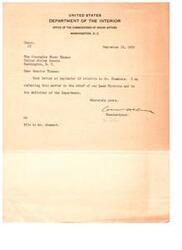 ["The Commissioner of Indian Affairs received a letter from Senator Elmer Thomas regarding Chambers and is referring the matter to the chief of the Land Division and the Solicitor of the Department."]