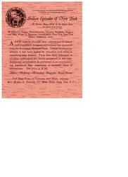 ["A pictorial map titled Indian Episodes of New York has been released by the Rochester Museum Press, featuring unique and educational content related to the history of New York. The map is praised for its design and color, with accompanying information available in a handbook. The map is available for $1.00 and can be purchased from Mrs. Walter A. Henricks in Penn Yan, N.Y."]