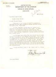 ["The letter addresses a complaint from the Iowa Indians regarding the services of Mrs. Grace Olsen, a field nurse. The Iowa Indians have generally refused health services from the Indian Service and prefer outside physicians. The letter explains that public health nurses are not required to provide bedside nursing care, but rather focus on teaching self-reliance and the importance of hospitalization when necessary. The Superintendent of the Shawnee Indian Agency defends Mrs. Olsen's handling of the situation, stating that the Iowa Indians have been difficult to work with and have unrealistic expectations of the field nurse's duties."]