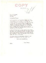 ["Dr. Tatman writes to Senator Thomas expressing his appreciation for the attention to his hobby of wanting to train Indian women as doctors. He discusses potential ways to work together and mentions his support for Senator Gore in the upcoming campaign. Tatman also suggests a minor intervention to help farmers with their financial struggles. Senator Thomas responds, acknowledging Tatman's ideas and expressing his willingness to work together."]