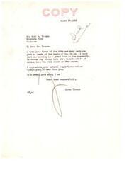 ["Dr. Tatman expresses condolences to Senator Thomas over the death of Capps and discusses potential reasons for his suicide. She also expresses interest in a job at the Indian Hospital in Lawton and Senator Thomas explains the Civil Service requirements for such positions. Senator Thomas expresses support for Dr. Tatman's goals and willingness to help if any opportunities arise."]