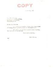 ["Elmer Thoms is writing to Commissioner John Collier of the Indian Office, enclosing a letter from a man in Oklahoma requesting assistance for his family. Thoms asks for any help that can be provided for the families mentioned in the letter."]