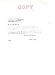 ["Elmer Thomas is writing to Commissioner John Collier of the Indian Office, enclosing a letter from Joe Umber of McCurtain, Oklahoma. Thomas requests Collier's consideration of the letter and any information he can provide on the matter."]