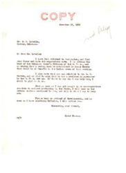 ["Senator Elmer Thomas received a letter from E. H. Labelle regarding the establishment of a sewing room for Indian women in Osage County. Labelle also mentioned R. B. Weaver and requested help in finding him a steady job. Senator Thomas promised to look into these matters and keep Labelle updated. Another letter from David Puckee inquired about the withholding of 20% of wages for relief work, which was explained by the Superintendent of the Potawatomi Agency in a report. Senator Thomas assured Puckee of his assistance if needed."]