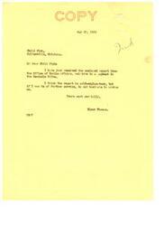 ["Senator Elmer Thomas received a letter from Chili Fish, the Assistant Chief of the Seminole Tribe, inquiring about a per capita payment to the tribe. The Office of Indian Affairs responded, stating that the money cannot be paid out per capita without authorization from Congress and should be used for the general benefit of the tribe. Chili Fish requested assistance from Senator Thomas in securing the payment, as the tribe is in dire circumstances. Senator Thomas forwarded the report to the Office of Indian Affairs for further information."]