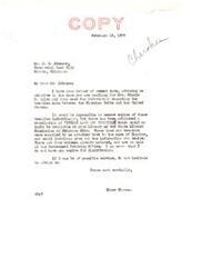 ["Johnson, an attorney, writes to Senator Elmer Thomas seeking information on treaties between the Cherokee Tribe and the United States for a case involving Mrs. Minnie B. Allen's interest in her late husband's allotted lands. He alleges that the sale of the land to another party was void and seeks legal information to support his case in court. He also mentions the political affiliation of Mrs. Allen and her family as Democrats who have supported Senator Thomas in the past. He asks for assistance but acknowledges the Senator's busy schedule."]
