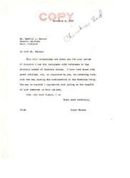 ["The text is a letter from Merrill A. Nelson to Senator Elmer Thomas discussing Cherokee claims to land in the United States. Nelson provides a detailed explanation of the extent of Cherokee claims, including areas in Texas, Oklahoma, New Mexico, Colorado, and Kansas. He includes a chart showing the potential land area claimed by the Cherokees, totaling 15,620,000 acres. Nelson also mentions his interest in conservation and his previous applications for positions related to wildlife management."]