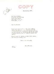 ["Elmer Thomas responds to a letter from Joseph Bruner regarding the Cherokee Indians of North Carolina, stating that the matter will be taken up by the Committee on Indian Affairs for consideration. Thomas expresses gratitude for bringing the issue to his attention."]