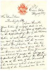 ["The text is a letter discussing the appointment of someone to a position in the Chickasaw Nation. The writer mentions the history of the Chickasaw Nation and their involvement in Indian affairs. They also discuss their efforts to shape government policy and seek assistance from Congress. The writer expresses gratitude for the recipient's help and support."]