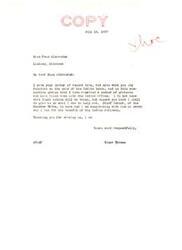 ["Elmer Thomas received a letter from Miss Rose Alexander regarding the sale of Indian lands. He has received protests and filed them with the Indian Office, and is cooperating with Chief Durant of the Choctaw Tribe to help the Indian citizens. Thomas assures Alexander that he will do what he can to help out."]