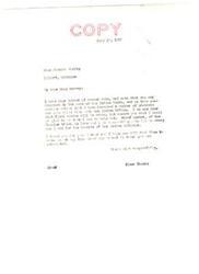 ["Elmer Thomas received a letter from Miss Juanita Murray regarding the sale of Indian lands. He has received protests and filed them with the Indian Office, and is working with Chief Durant of the Choctaw Tribe to help Indian citizens. Thomas appreciates the letter and encourages Murray to write to him about any matter of interest."]