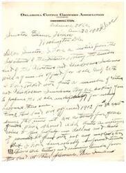 ["The Oklahoma Cotton Growers Association is concerned about the potential sale of Indian lands and the lack of protection for their resources. They are urging Senator Elmer Thomas to investigate and ensure that the lands are not being stolen or mismanaged. Additionally, a resolution has been introduced to permit leasing of Indian lands for oil and gas development, with some exceptions. Barnum also paid the Royal Zoological Society of England."]