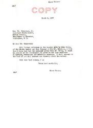["Elmer Thomas writes to Zimmerman regarding a land purchase inquiry made by John Craig of the Dierks Lumber and Coal Company in Oklahoma. Craig is willing to purchase land in LeFlore, Pushmataha, and McCurtain counties, and Thomas asks Zimmerman to contact him directly about the matter."]